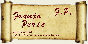 Franjo Perić vizit kartica